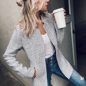 New VICI Tayshia Pocketed Coat - Heather Grey - Medium